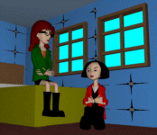 Daria and Jane in Daria's bedroom