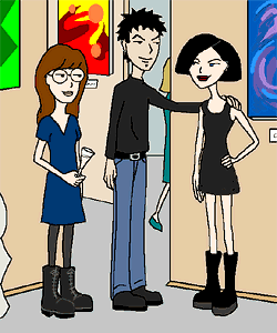 Daria, Trent and Jane at the Opening